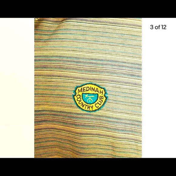Medinah Country Club Jeff Rose 3 button Golf/Polo Shirt Like New Italian Made - Picture 2 of 5